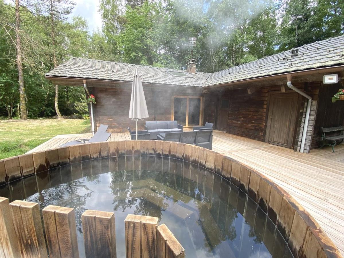 Le Fishing Lodge Chalet En Bois Avec Bain Nordique La Bresse Exterior foto