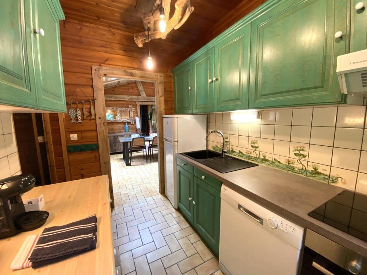 Le Fishing Lodge Chalet En Bois Avec Bain Nordique La Bresse Exterior foto