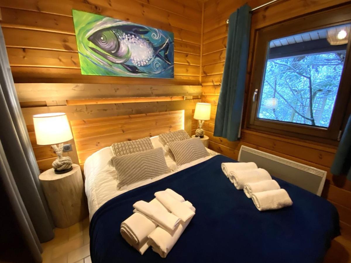 Le Fishing Lodge Chalet En Bois Avec Bain Nordique La Bresse Exterior foto